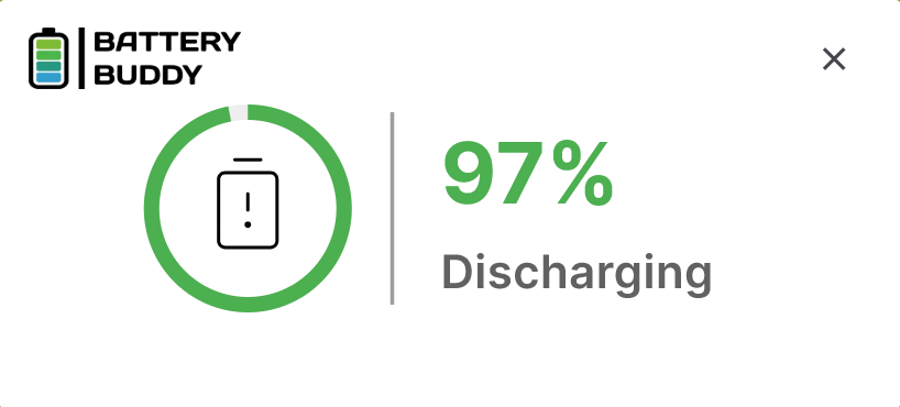 Battery Buddy Notification 1